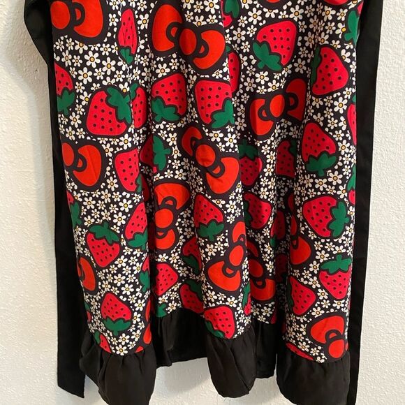 Hello Kitty S Sanrio Strawberry Dress Kawaii Fruit Coquette Colorful Red Black - Picture 5 of 11
